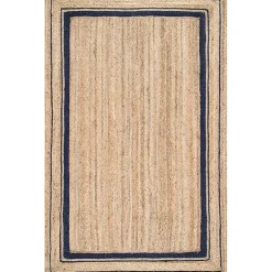 Hot Kirklands Home Black Double Border Braided Jute Area Rug, 5x8