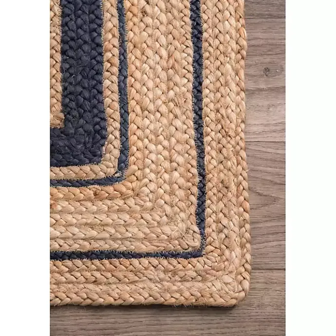 Hot Kirklands Home Black Double Border Braided Jute Area Rug, 5x8