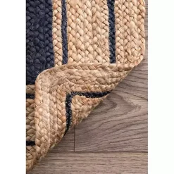 Hot Kirklands Home Black Double Border Braided Jute Area Rug, 5x8