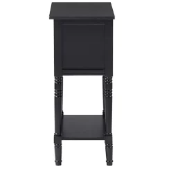 Kirklands Home 3-Drawer Turned Legs Accent Table Black
