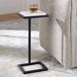 Sale Kirklands Home Elevated Marble Accent Table Black