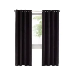 Clearance Kirklands Home Faux Suede out Curtain Panel, 108 in. Black