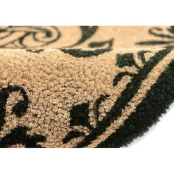 New Kirklands Home Black Fleur De Lis Monogram G Doormat