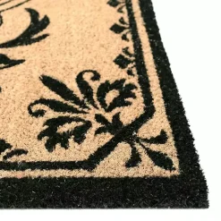 Online Kirklands Home Black Fleur De Lis Monogram M Doormat