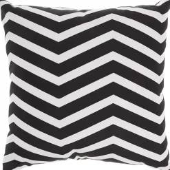 Discount Kirklands Home Floral Chevron Outdoor Throw Pillow Black