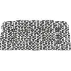 Online Kirklands Home French Edge Outdoor Wicker Settee Cushion Black
