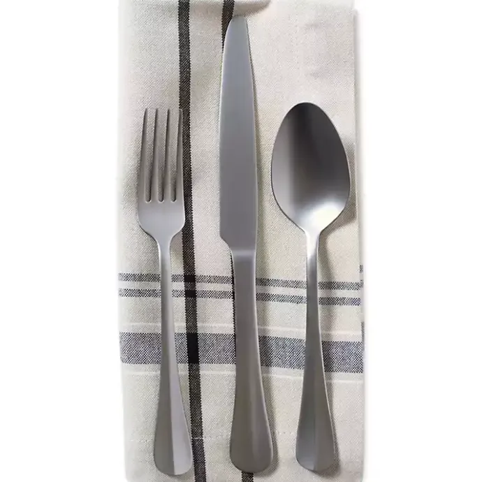 Kirklands Home French Stripe Napkins, Set of 6 Black