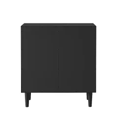 Hot Kirklands Home Geometric Gold Handle Cabinet Black