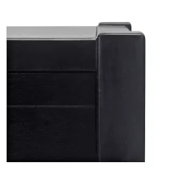 Kirklands Home Geometrical Industrial Pull Accent Table Black