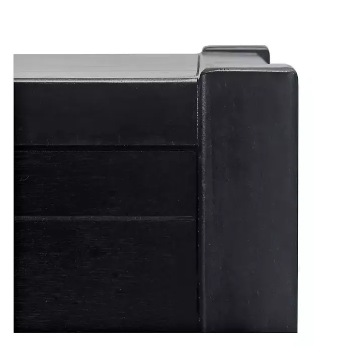 Kirklands Home Geometrical Industrial Pull Accent Table Black