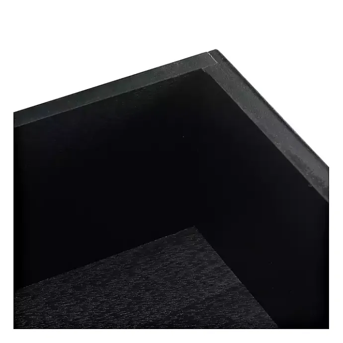 Kirklands Home Geometrical Industrial Pull Accent Table Black