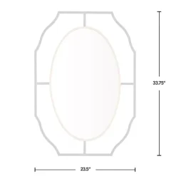 Kirklands Home Black Gold Scalloped Oval Frame Wall Mirror