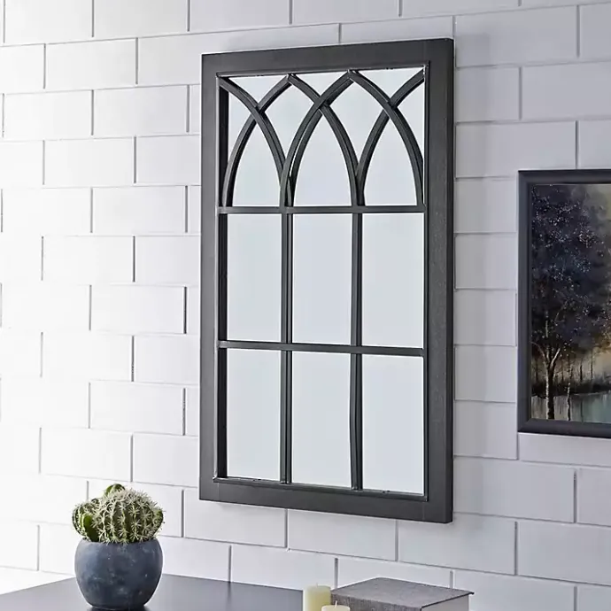 Online Kirklands Home Grandview Arched Frame Mirror Black