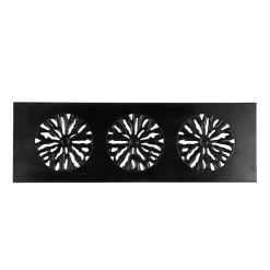 Online Kirklands Home Handcarved Wood Floral Wall Plaque Black