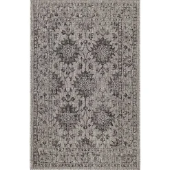 Clearance Kirklands Home Harris Botanical Outdoor Rug, 7x9 Black
