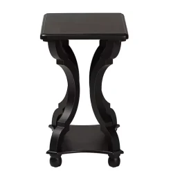 Clearance Kirklands Home Hourglass Wood Accent Table Black