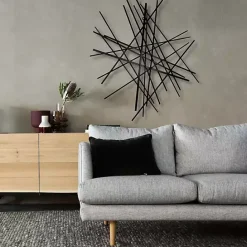 Sale Kirklands Home Icilio Abstract Linear Wall Plaque Black