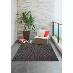 Clearance Kirklands Home Intertwined Santal Outdoor Area Rug, 6x9 Black