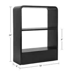Outlet Kirklands Home Kato Single Drawer Wall Shelf Black