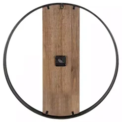 Hot Kirklands Home Ladd Natural Wood Wall Clock Black
