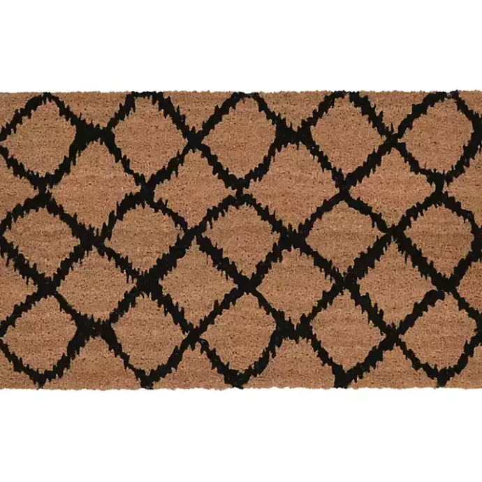Sale Kirklands Home Black Lattice Doormat