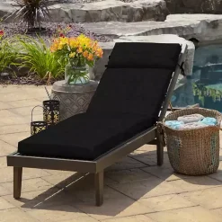 Online Kirklands Home Leala Outdoor Chaise Cushion Black