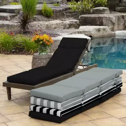 Online Kirklands Home Leala Outdoor Chaise Cushion Black