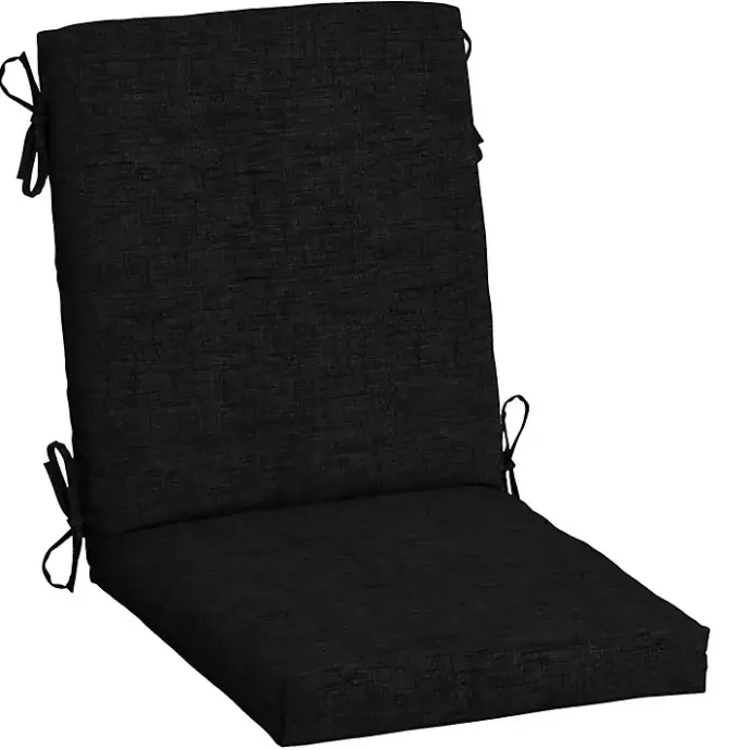 Discount Kirklands Home Leala Texture Outdoor Dining Chair Cushion Black
