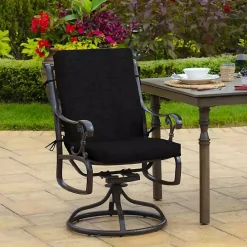 Discount Kirklands Home Leala Texture Outdoor Dining Chair Cushion Black