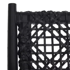 Kirklands Home Leather Woven Accent Chair Black
