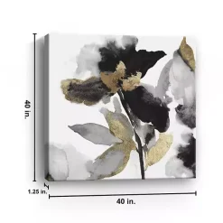 Clearance Kirklands Home Black Leaves II Giclee Canvas Art Print, 40x40 in.