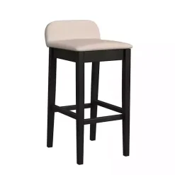 Clearance Kirklands Home Black Lowback Padded Bar Stool