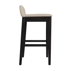 Clearance Kirklands Home Black Lowback Padded Bar Stool
