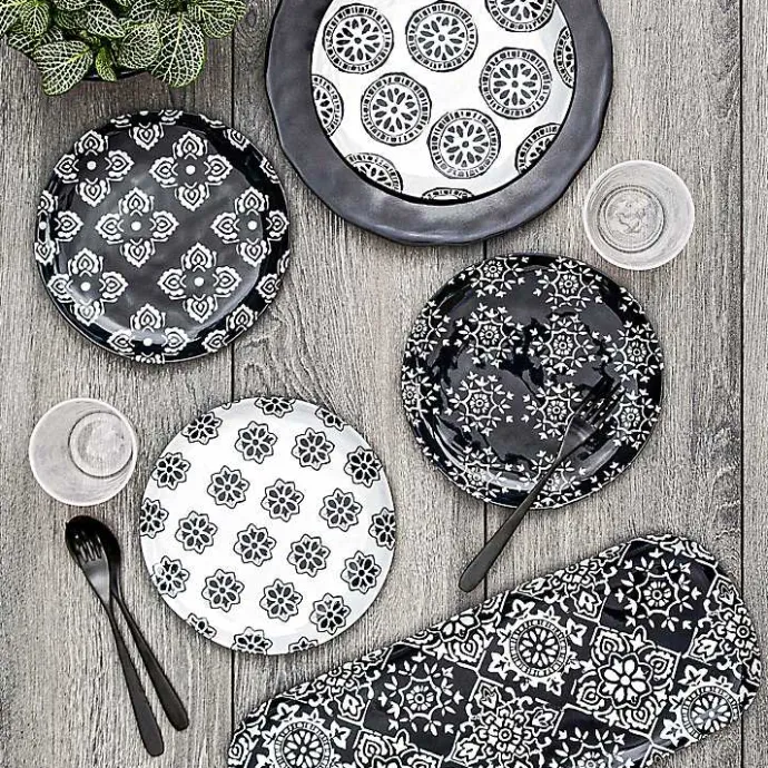 Online Kirklands Home Black Melamine Bree Serving Tray