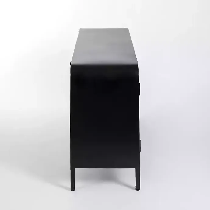 Sale Kirklands Home Metal & Glass 4-Door Bentley Cabinet Black