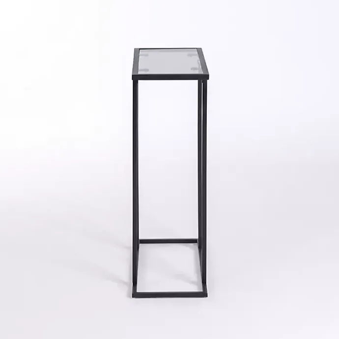 Outlet Kirklands Home Metal and Glass Rectangular Accent Table Black