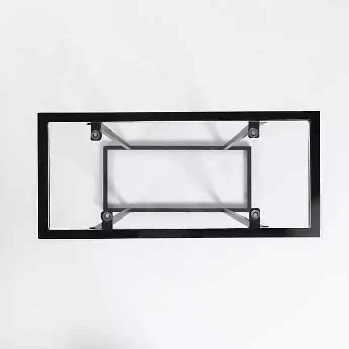 Outlet Kirklands Home Metal and Glass Rectangular Accent Table Black
