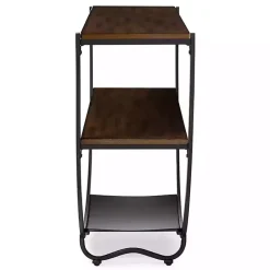 Hot Kirklands Home Black Metal and Rustic Wood Modern Console Table