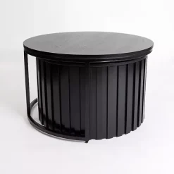 Online Kirklands Home Metal and Wood 2-pc. Storage Nesting Tables Black