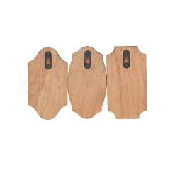 Kirklands Home Black Metal and Wood Wall Hooks, Set of 3