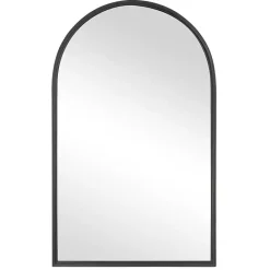 New Kirklands Home Black Metal Arch Frame Wall Mirror