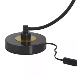 Kirklands Home Black Metal Arched Task Lamp Brown