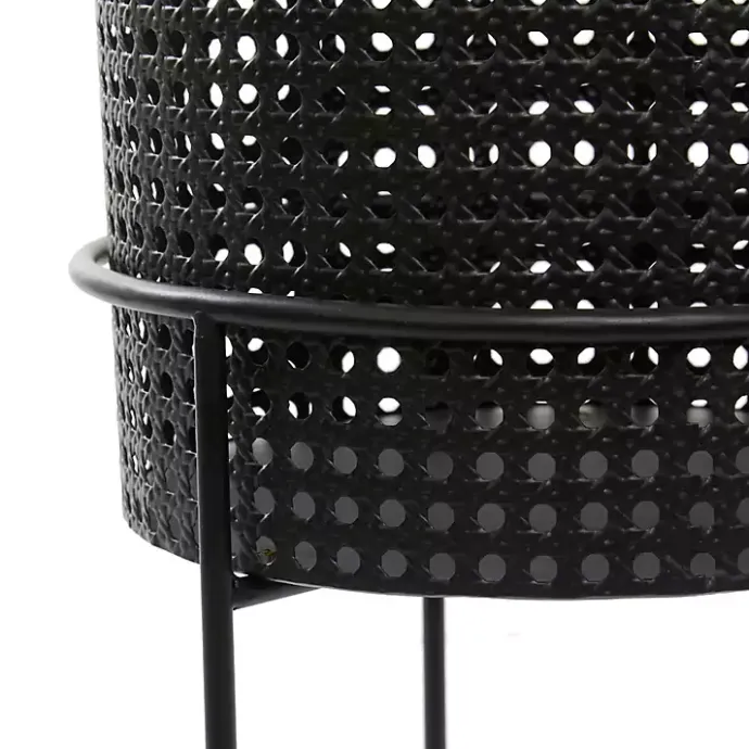 Hot Kirklands Home Metal Basket Weave Planters, Set of 3 Black