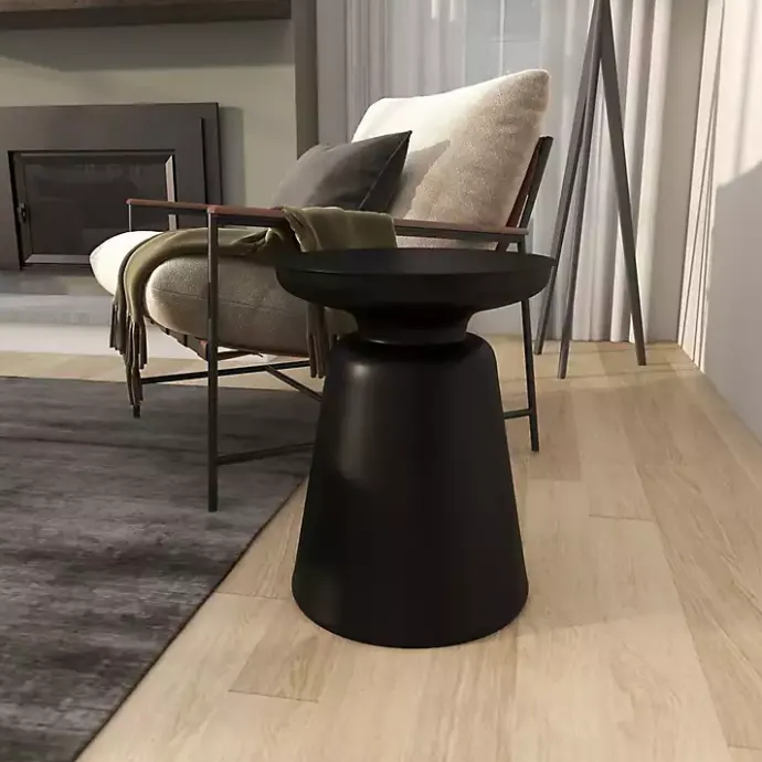 Hot Kirklands Home Metal Bell Shaped Accent Table Black