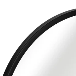 Online Kirklands Home Black Metal Capsule Wall Mirror