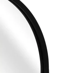 Online Kirklands Home Black Metal Capsule Wall Mirror