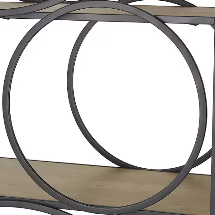 Kirklands Home Black Metal Circles 5-Tier Bookcase