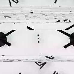 Discount Kirklands Home Black Metal Clear Glass Wall Clock