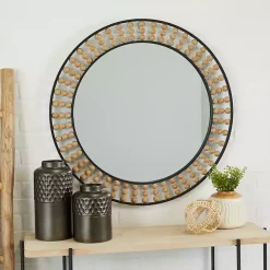 New Kirklands Home Metal Coen Bohemian Wall Mirror Black