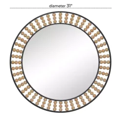 New Kirklands Home Metal Coen Bohemian Wall Mirror Black
